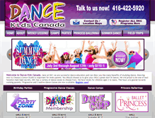 Tablet Screenshot of dancekidscanada.com